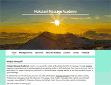 Tablet Screenshot of hokulanimassage.com